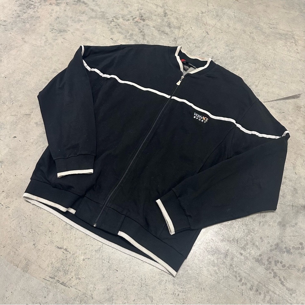 Vintage Versace Sport Black Silver Jacket - Picture 2 of 11